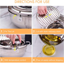 Load image into Gallery viewer, Stainless Deep Frying Pot With Thermometer