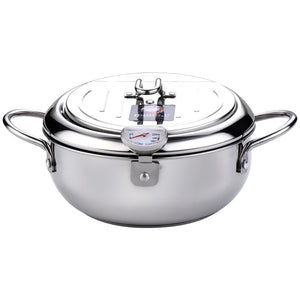 Stainless Deep Frying Pot With Thermometer