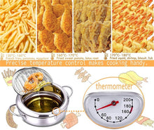 Load image into Gallery viewer, Stainless Deep Frying Pot With Thermometer